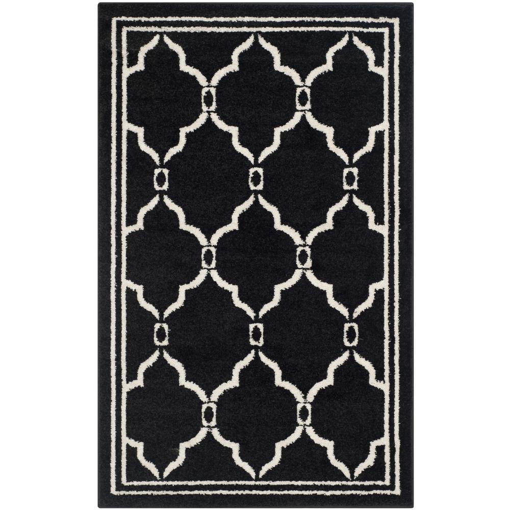AMHERST, ANTHRACITE / IVORY, 2'-6" X 4', Area Rug, AMT414G-24. Picture 2