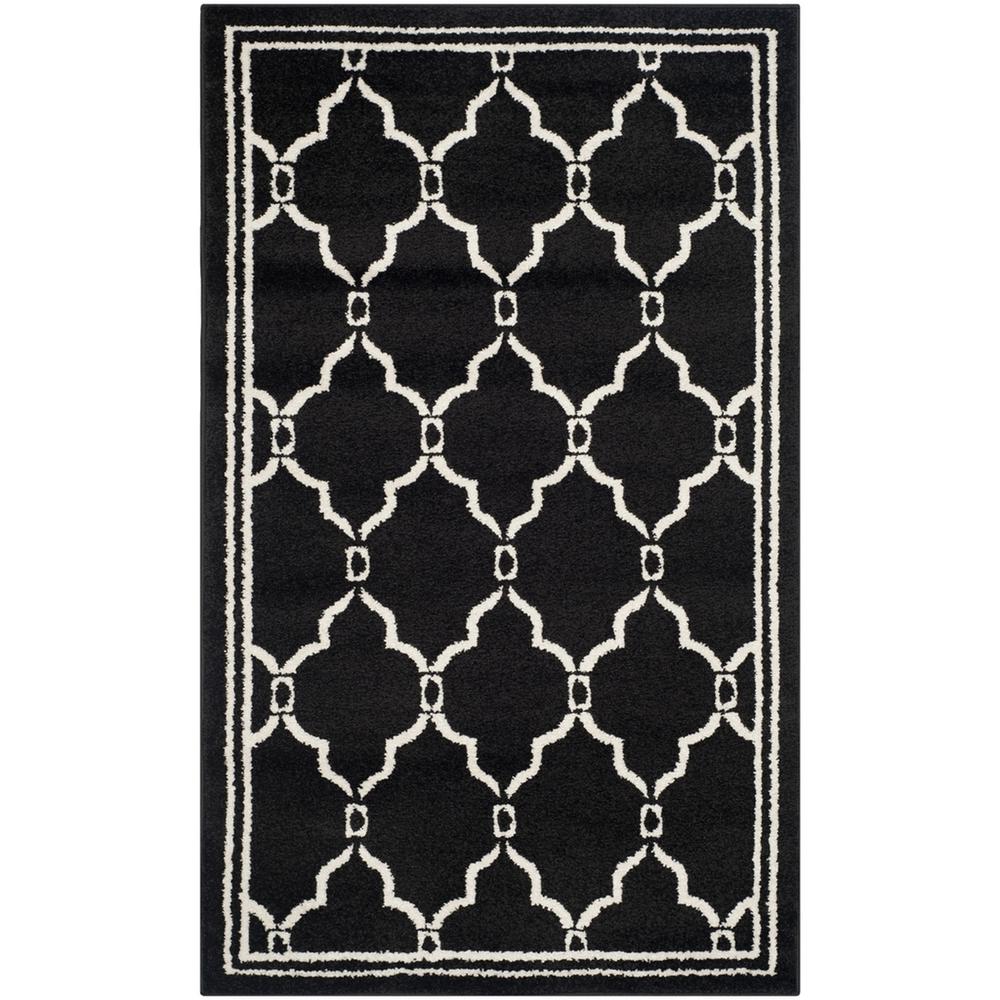 AMHERST, ANTHRACITE / IVORY, 3' X 5', Area Rug, AMT414G-3. Picture 1