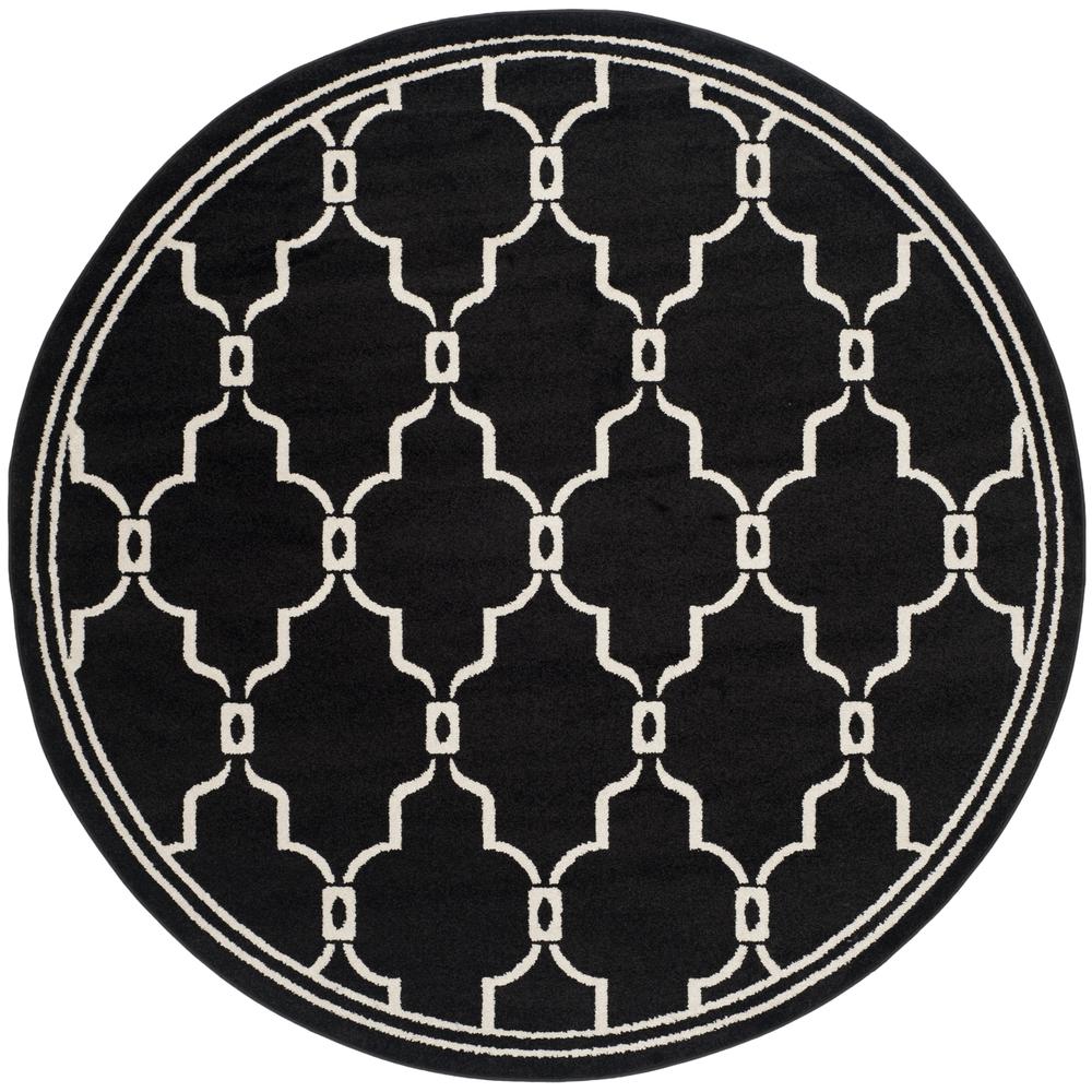 AMHERST, ANTHRACITE / IVORY, 7' X 7' Round, Area Rug, AMT414G-7R. Picture 5
