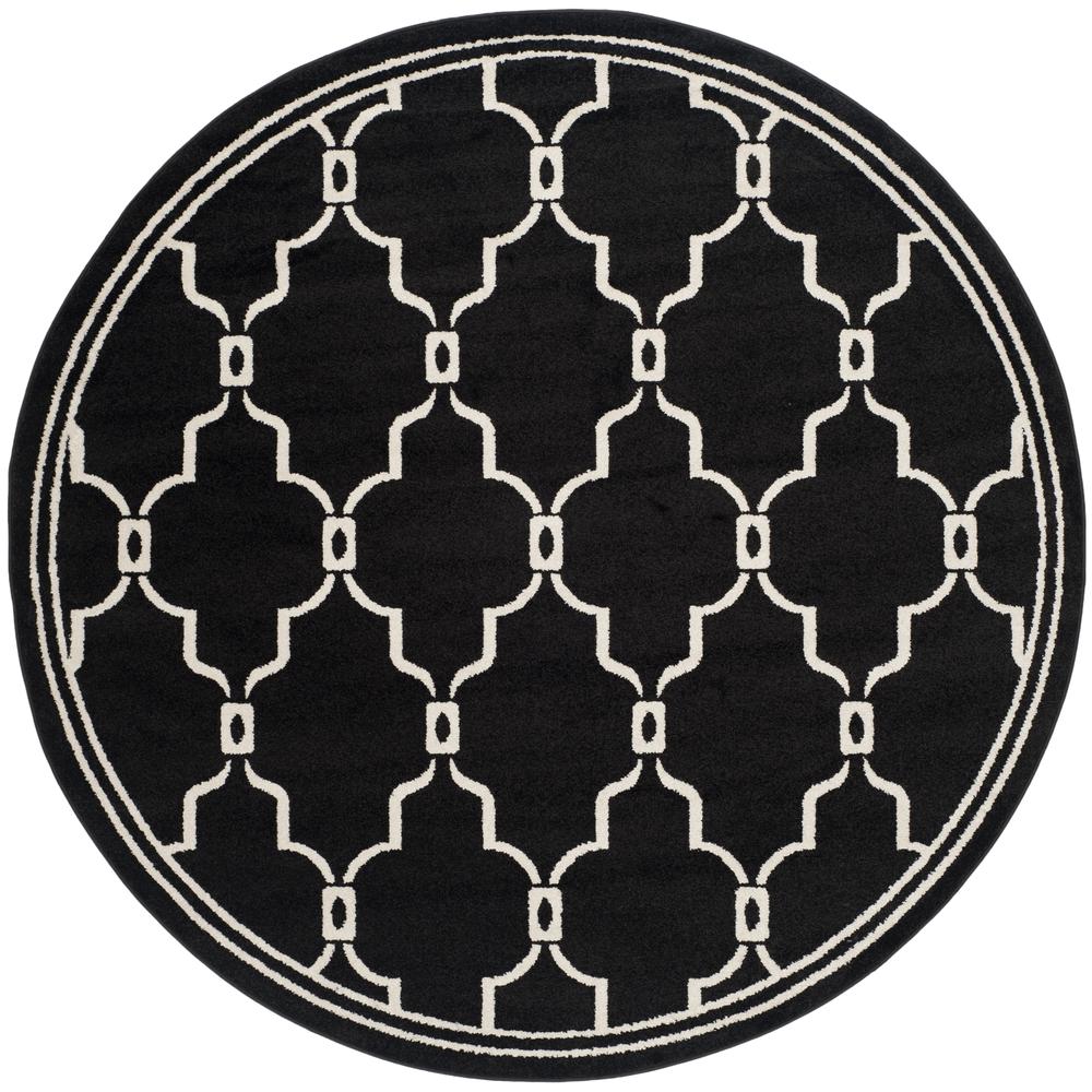 AMHERST, ANTHRACITE / IVORY, 7' X 7' Round, Area Rug, AMT414G-7R. Picture 2