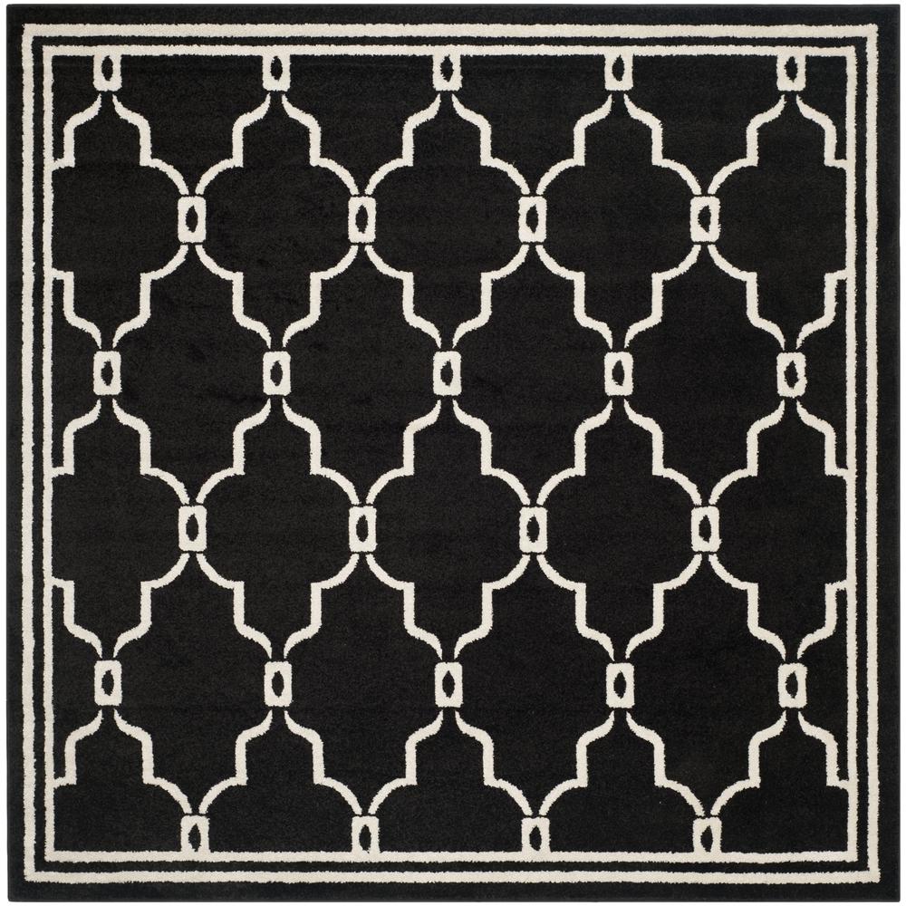 AMHERST, ANTHRACITE / IVORY, 7' X 7' Square, Area Rug, AMT414G-7SQ. The main picture.
