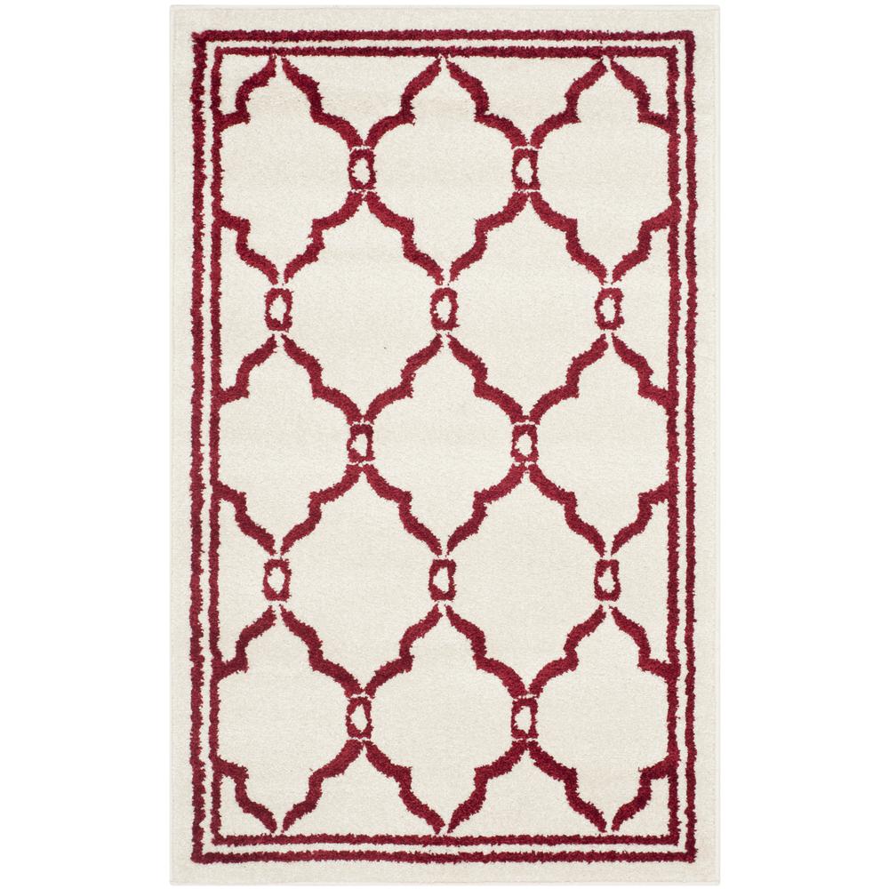 AMHERST, IVORY / RED, 2'-6" X 4', Area Rug. Picture 1