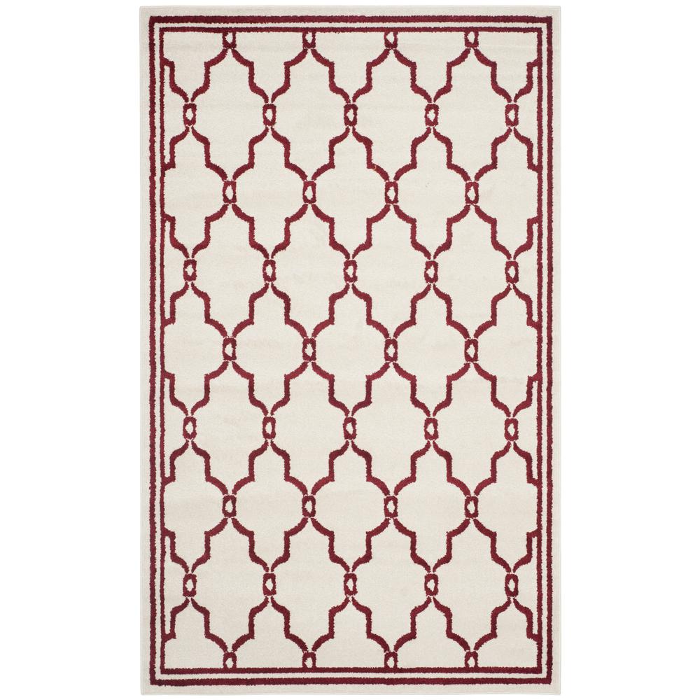 AMHERST, IVORY / RED, 4' X 6', Area Rug. Picture 1