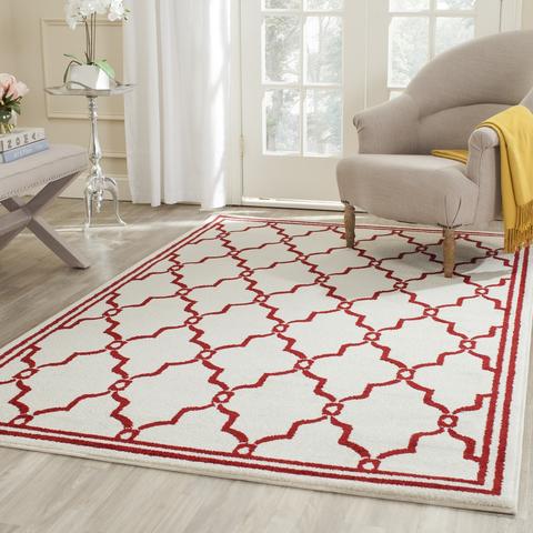 AMHERST, IVORY / RED, 5' X 8', Area Rug. Picture 1
