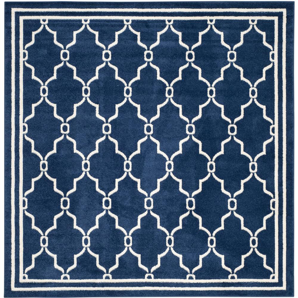 AMHERST, NAVY / BEIGE, 7' X 7' Square, Area Rug, AMT414P-7SQ. Picture 1