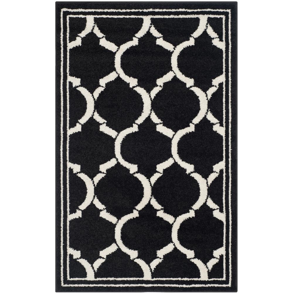 AMHERST, ANTHRACITE / IVORY, 2'-6" X 4', Area Rug, AMT415G-24. Picture 1