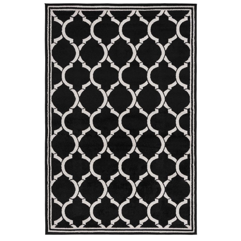 AMHERST, ANTHRACITE / IVORY, 4' X 6', Area Rug, AMT415G-4. Picture 1