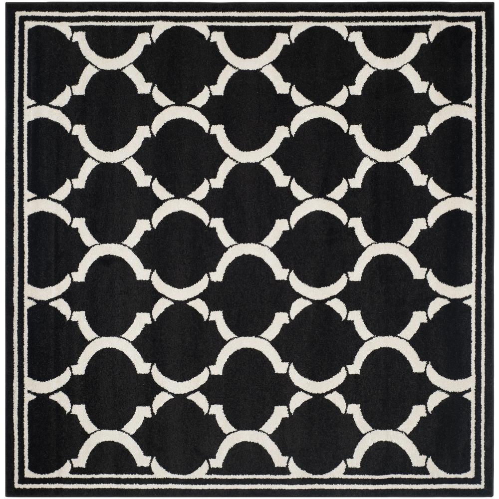 AMHERST, ANTHRACITE / IVORY, 7' X 7' Square, Area Rug, AMT415G-7SQ. Picture 4