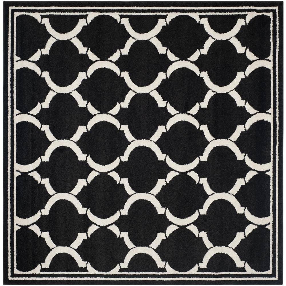 AMHERST, ANTHRACITE / IVORY, 7' X 7' Square, Area Rug, AMT415G-7SQ. Picture 1