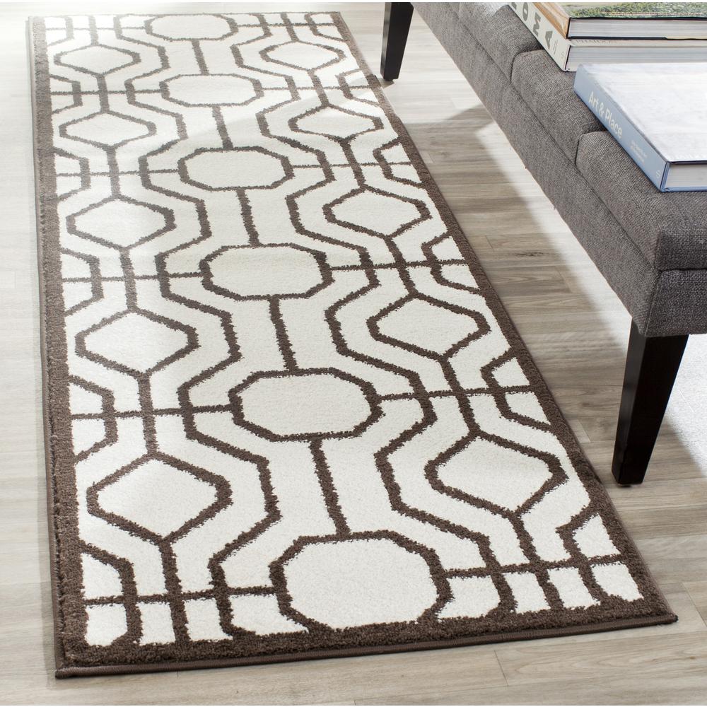 AMHERST, IVORY / BROWN, 2'-3" X 7', Area Rug. Picture 1