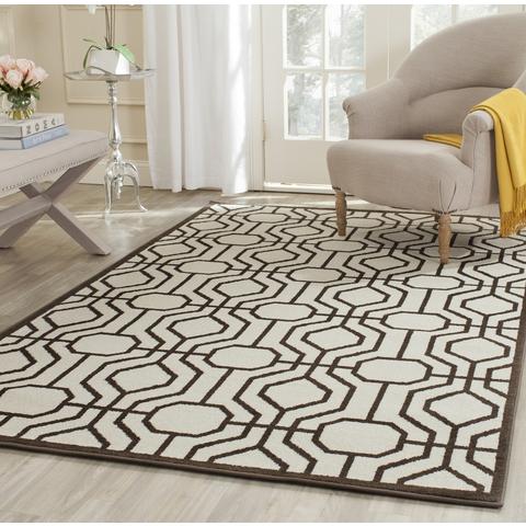 AMHERST, IVORY / BROWN, 5' X 8', Area Rug. Picture 1