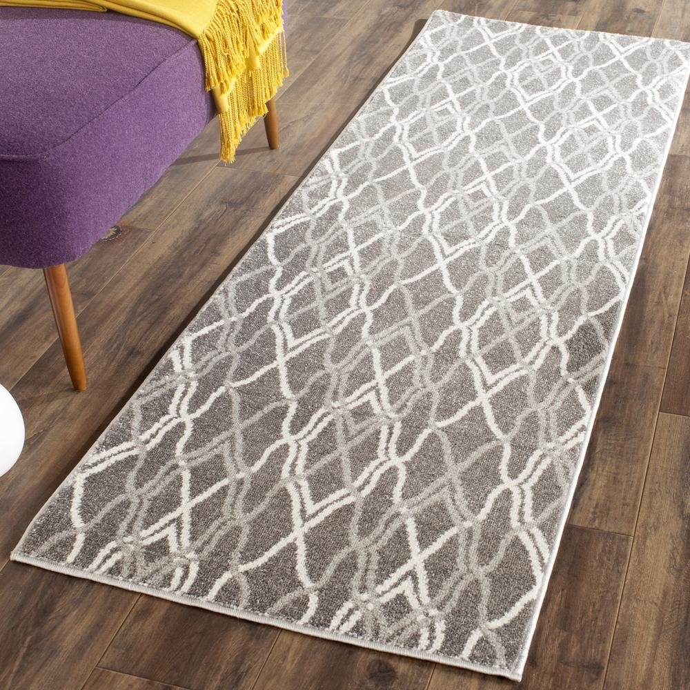AMHERST, GREY / LIGHT GREY, 2'-3" X 9', Area Rug, AMT417C-29. Picture 2