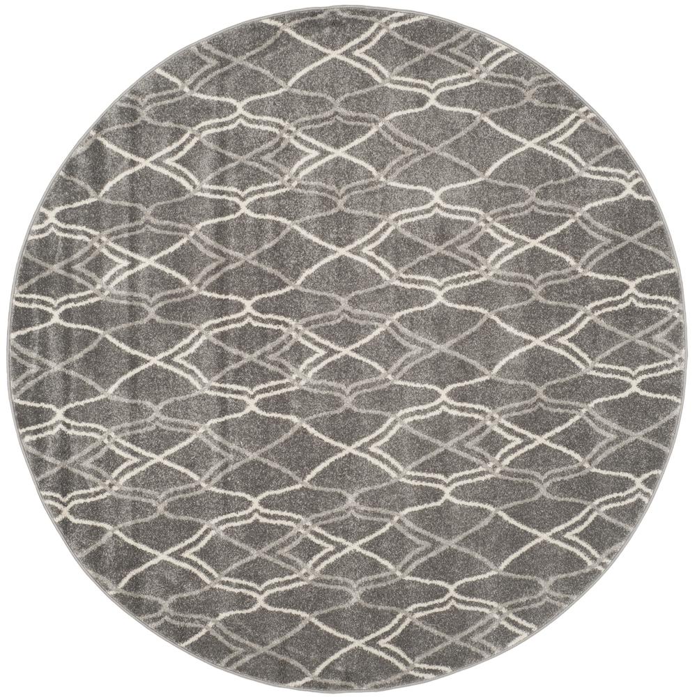 AMHERST, GREY / LIGHT GREY, 5' X 5' Round, Area Rug, AMT417C-5R. Picture 1