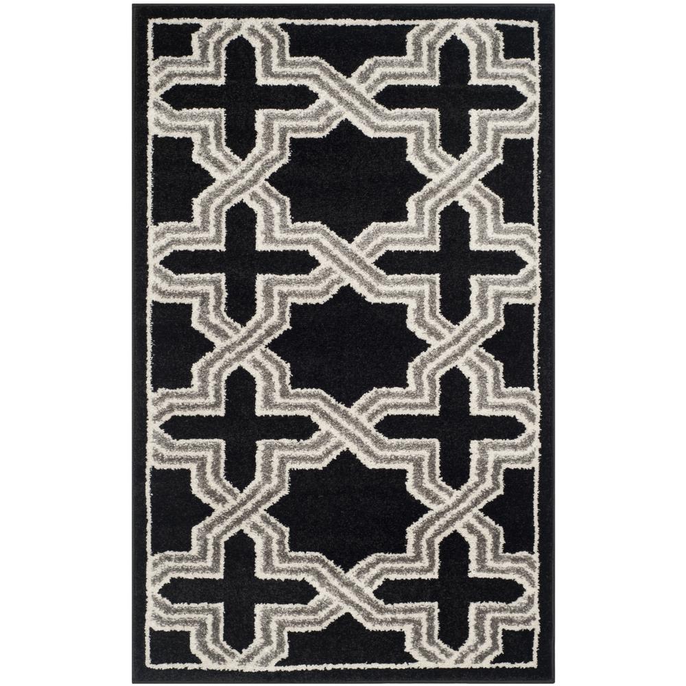 AMHERST, ANTHRACITE / GREY, 2'-6" X 4', Area Rug. Picture 3