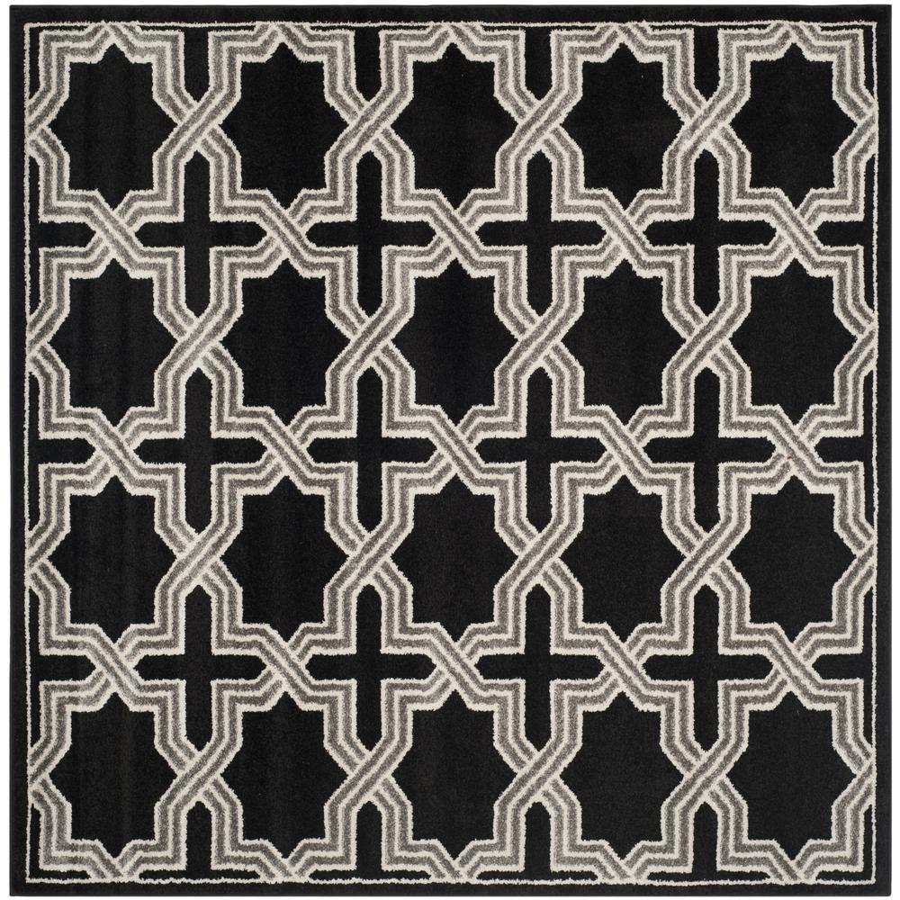 AMHERST, ANTHRACITE / GREY, 7' X 7' Square, Area Rug. Picture 1