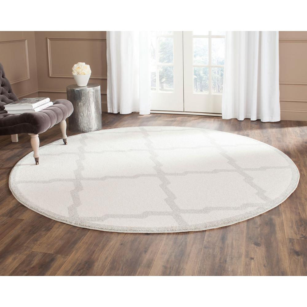 AMHERST, BEIGE / LIGHT GREY, 5' X 5' Round, Area Rug, AMT421E-5R. Picture 1
