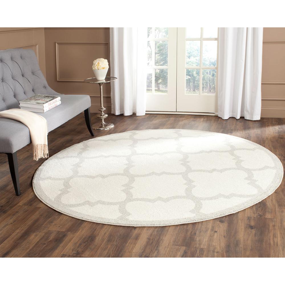 AMHERST, BEIGE / LIGHT GREY, 5' X 5' Round, Area Rug, AMT423E-5R. Picture 1
