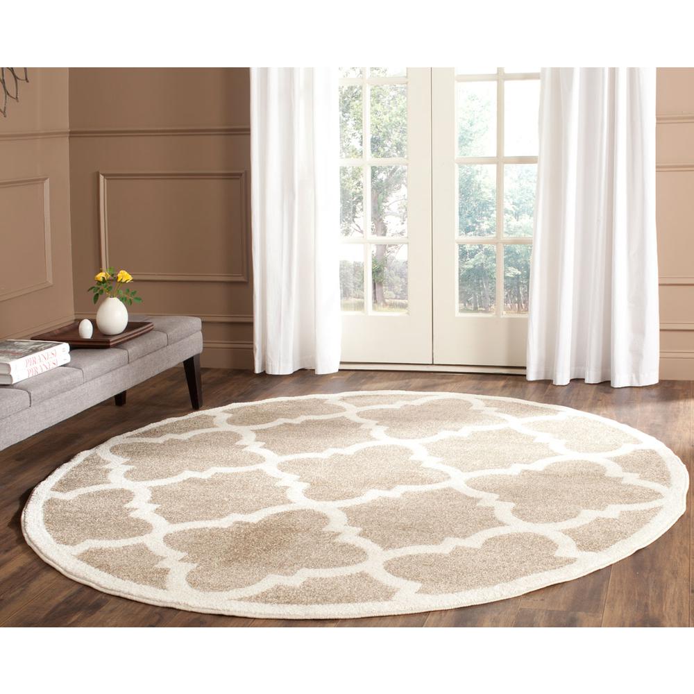 AMHERST, WHEAT / BEIGE, 5' X 5' Round, Area Rug, AMT423S-5R. Picture 1