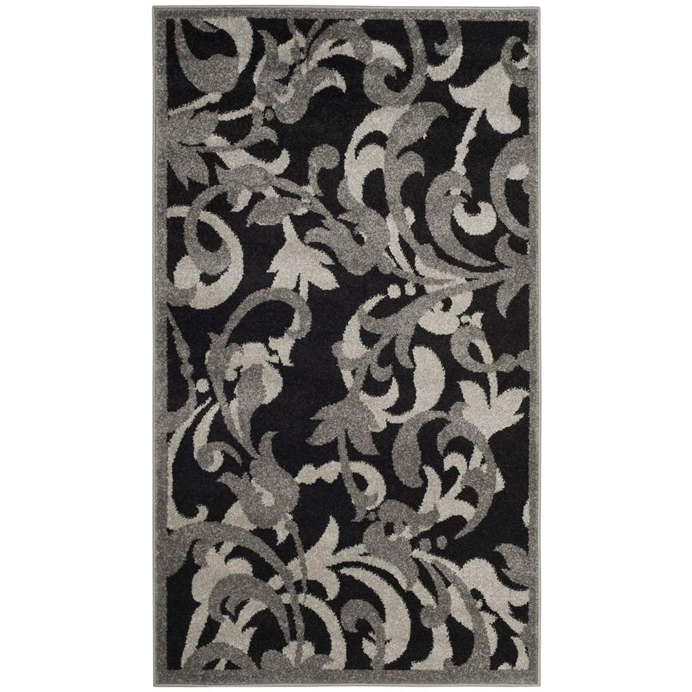 AMHERST, ANTHRACITE / LIGHT GREY, 3' X 5', Area Rug. The main picture.