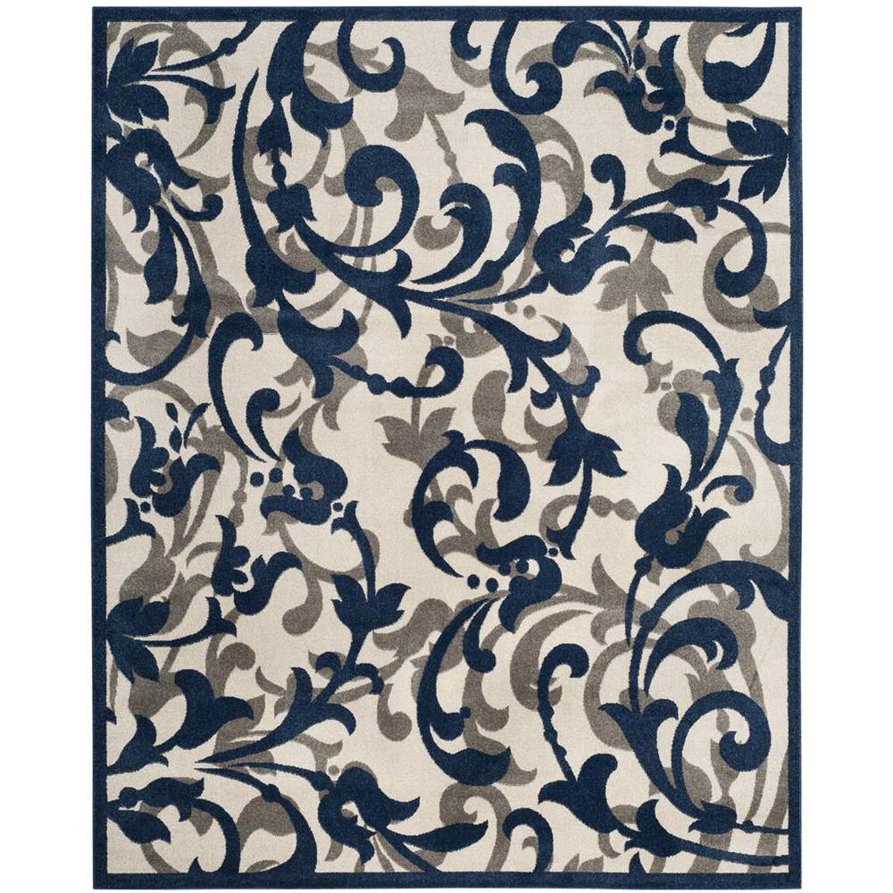 AMHERST, IVORY / NAVY, 8' X 10', Area Rug, AMT428M-8. Picture 1