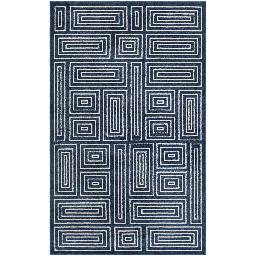 AMHERST, NAVY / IVORY, 5' X 8', Area Rug, AMT430P-5. Picture 1