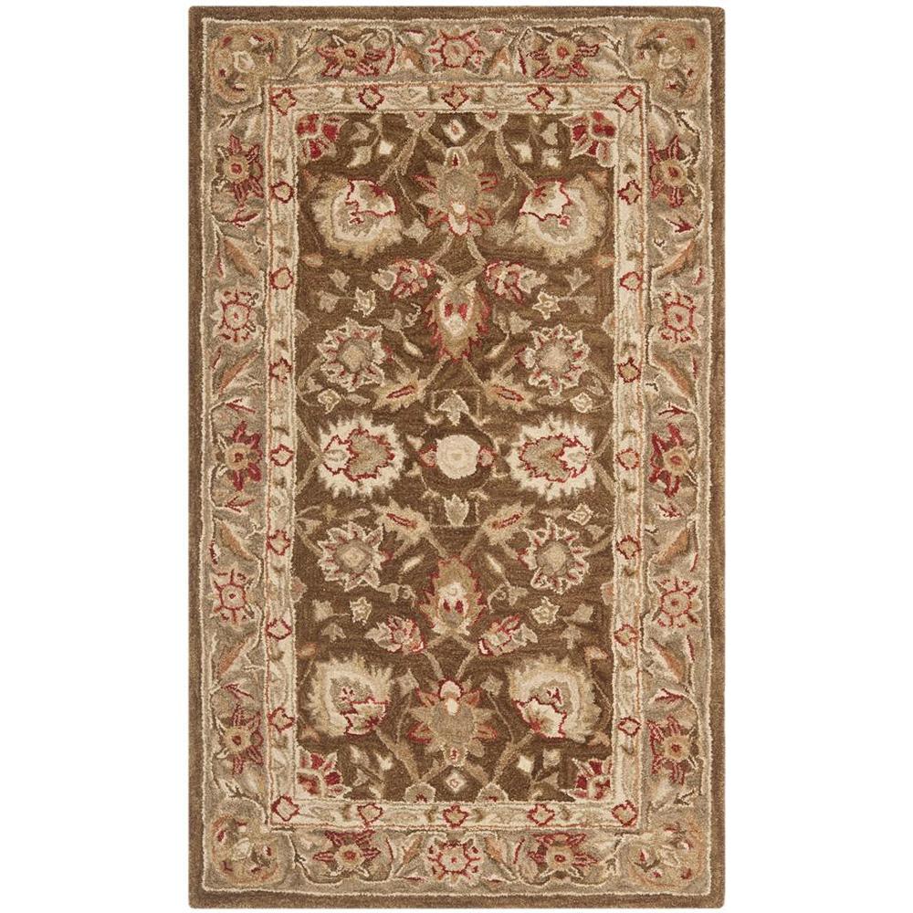 ANATOLIA, BROWN / GREEN, 3' X 5', Area Rug. The main picture.