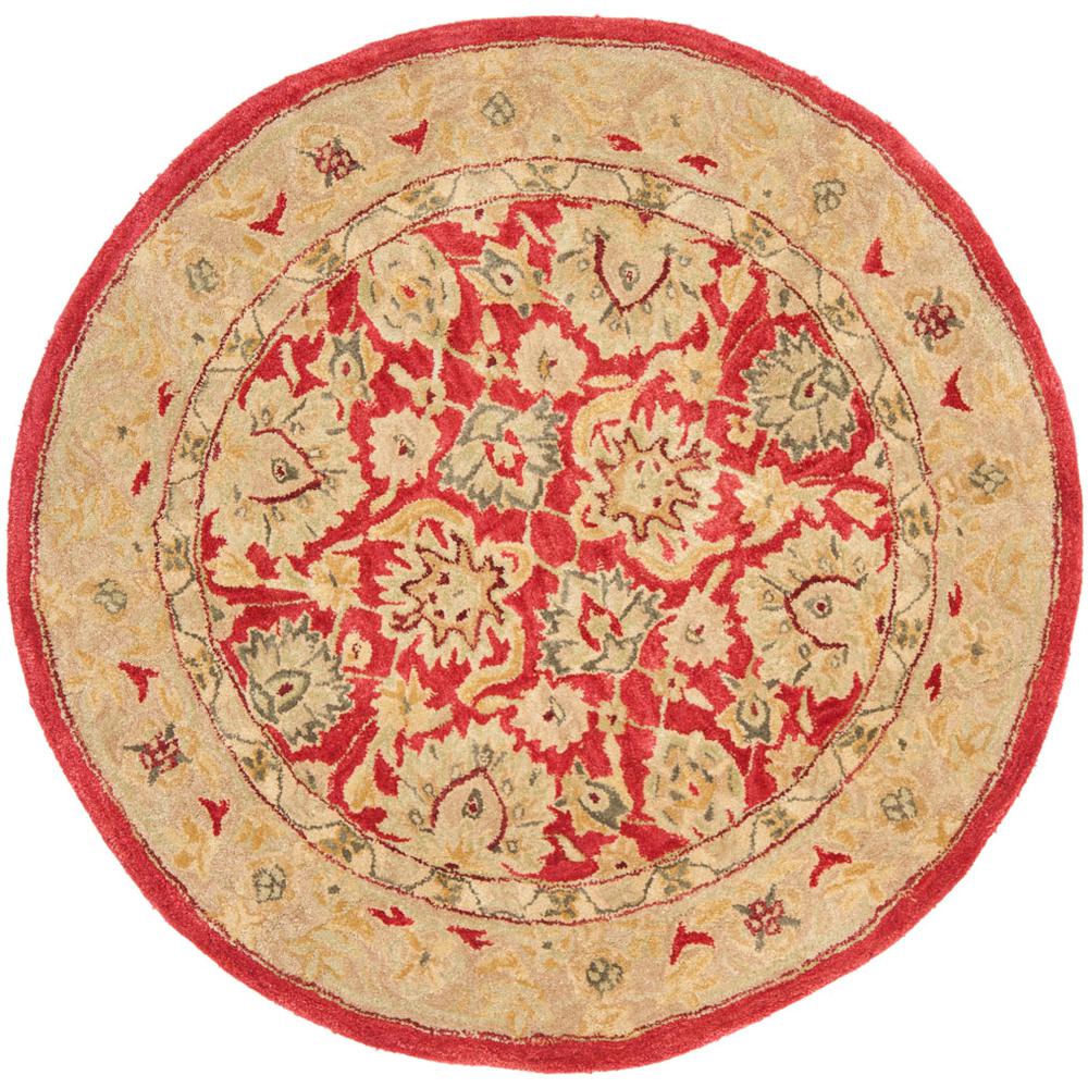 ANATOLIA, RED / IVORY, 4' X 4' Round, Area Rug. Picture 1