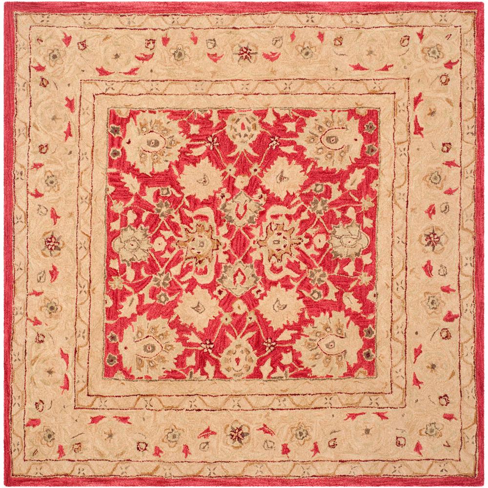 ANATOLIA, RED / IVORY, 6' X 6' Square, Area Rug. Picture 1