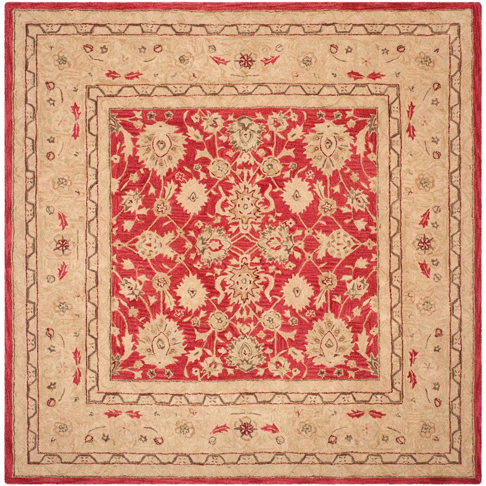 ANATOLIA, RED / IVORY, 8' X 8' Square, Area Rug. Picture 1