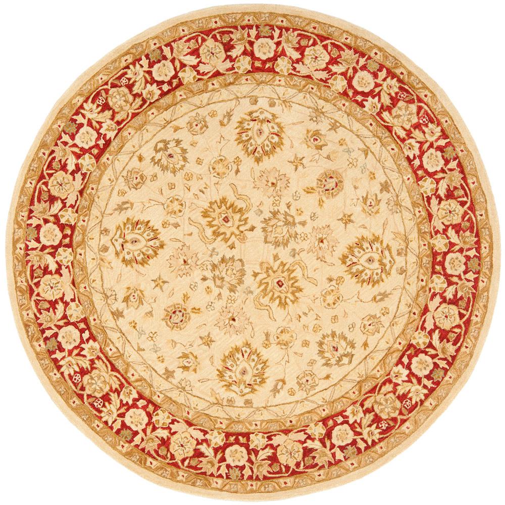 ANATOLIA, IVORY / RED, 8' X 8' Round, Area Rug, AN522C-8R. Picture 1