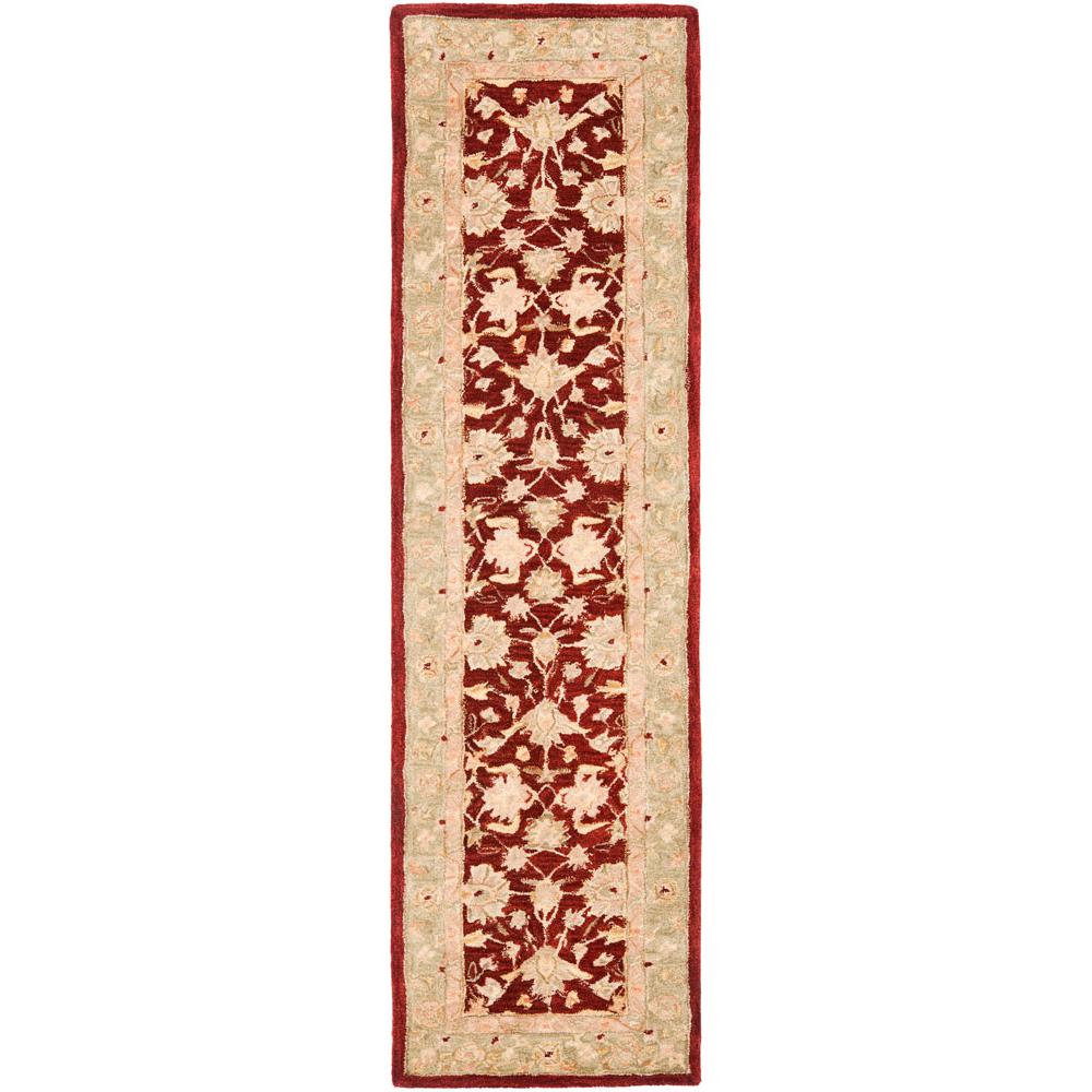 ANATOLIA, RED / MOSS, 2'-3" X 8', Area Rug. Picture 1