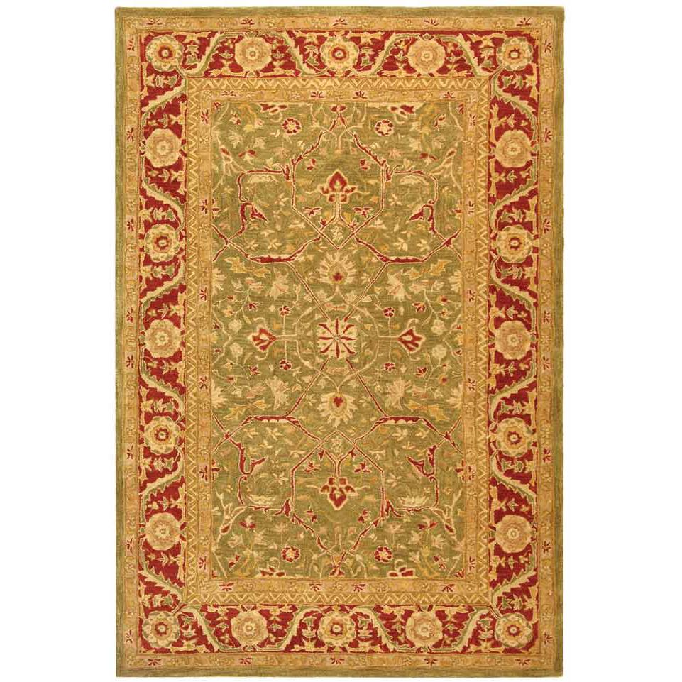 ANATOLIA, GREEN / RED, 6' X 9', Area Rug. Picture 1