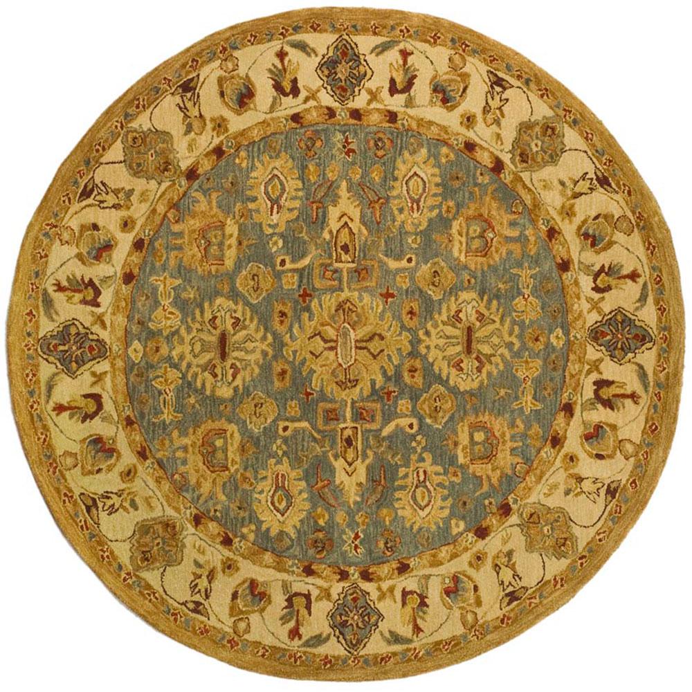 ANATOLIA, BLUE / IVORY, 6' X 6' Round, Area Rug, AN547A-6R. The main picture.