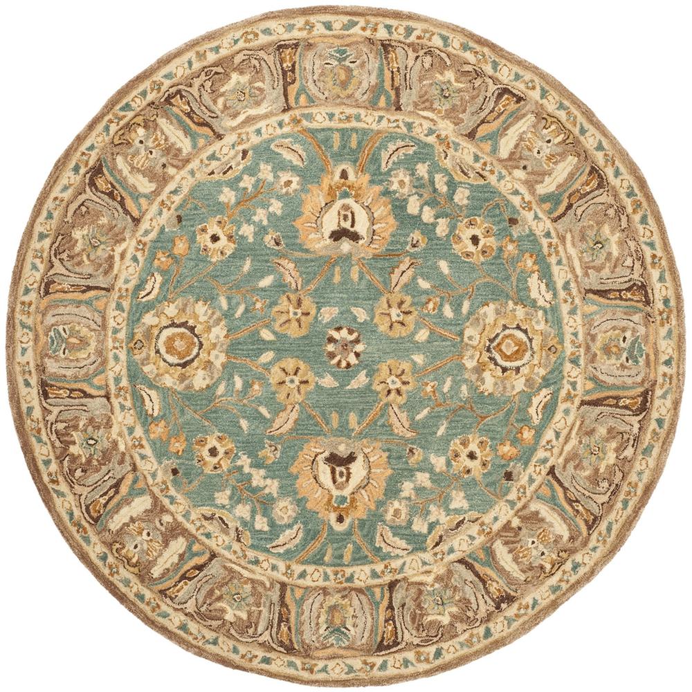 ANATOLIA, TEAL / CAMEL, 6' X 6' Round, Area Rug. Picture 1