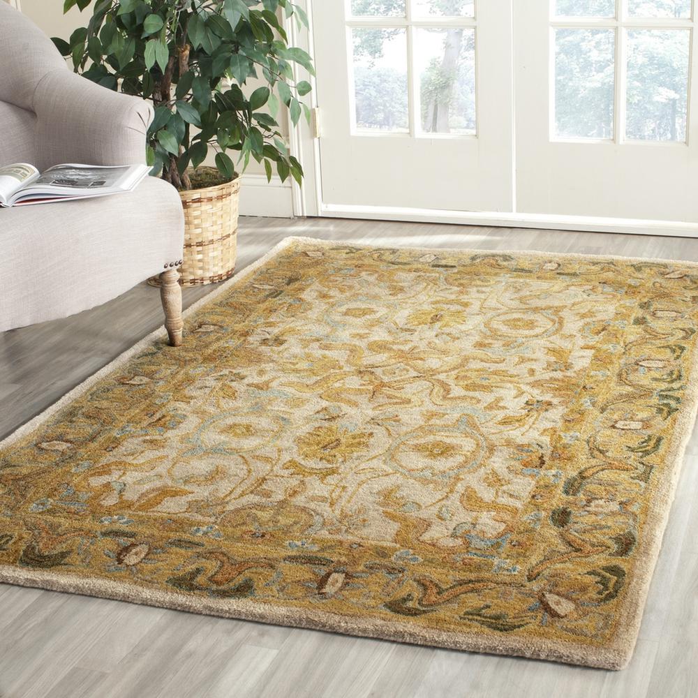 ANATOLIA, IVORY / BROWN, 5' X 8', Area Rug, AN576B-5. Picture 1