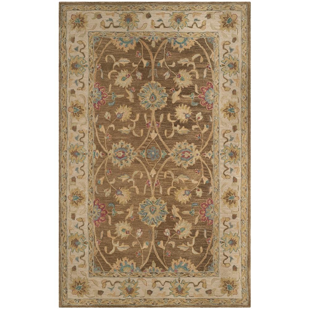 ANATOLIA, BROWN / IVORY, 5' X 8', Area Rug, AN580F-5. Picture 1