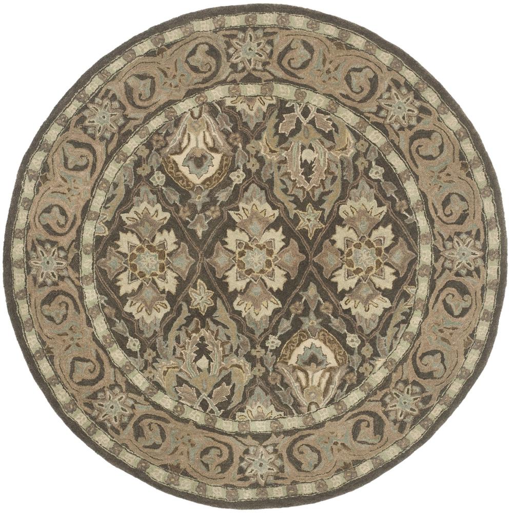 ANATOLIA, BROWN / BEIGE, 6' X 6' Round, Area Rug, AN587C-6R. Picture 1