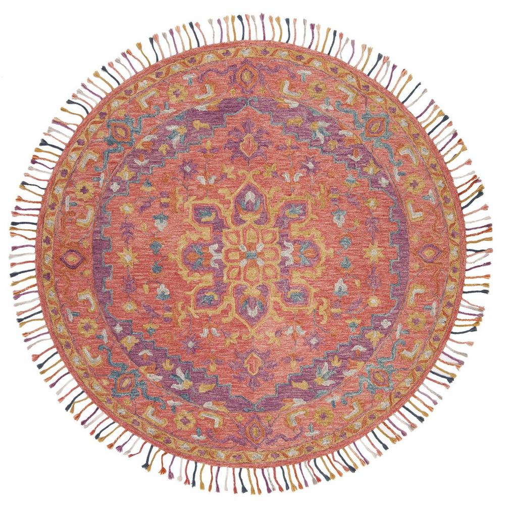 ASPEN, PINK / VIOLET, 7' X 7' Round, Area Rug. Picture 1