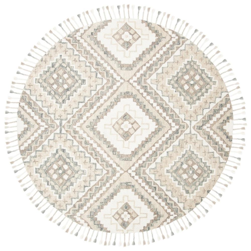 ASPEN, TAUPE / IVORY, 7' X 7' Round, Area Rug. Picture 1
