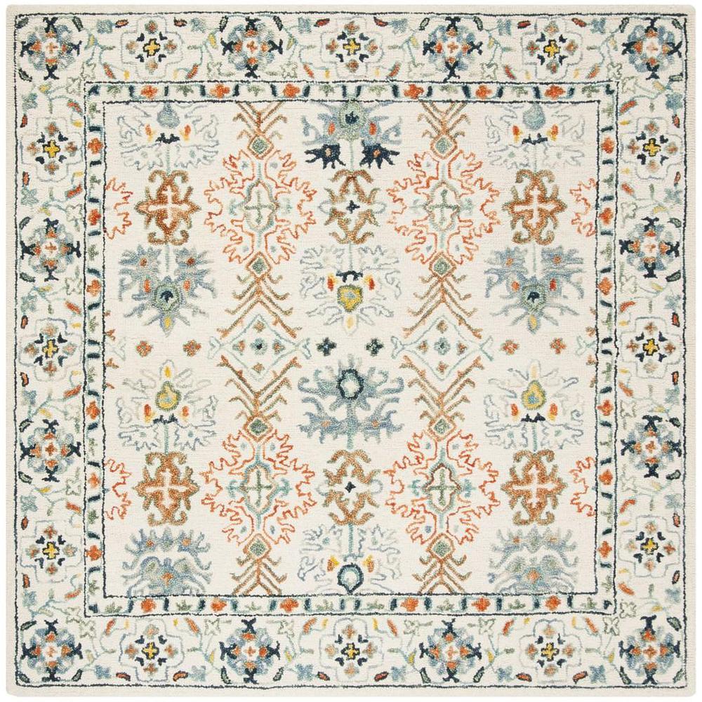 ASPEN, IVORY / BLUE, 7' X 7' Square, Area Rug, APN310A-7SQ. Picture 1