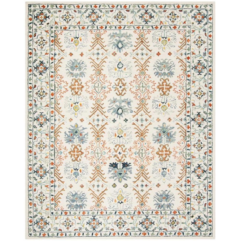 ASPEN, IVORY / BLUE, 10' X 14', Area Rug. The main picture.