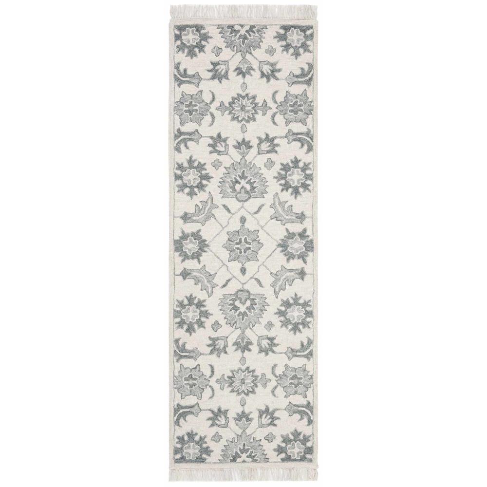 ASPEN, GREEN / GREY, 2'-3" X 7', Area Rug. Picture 1