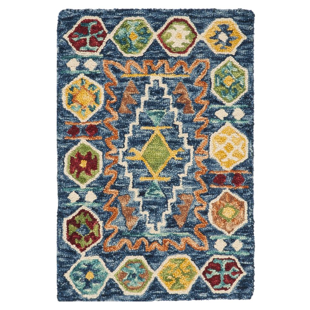 ASPEN, NAVY / GOLD, 2' X 3', Area Rug. Picture 1