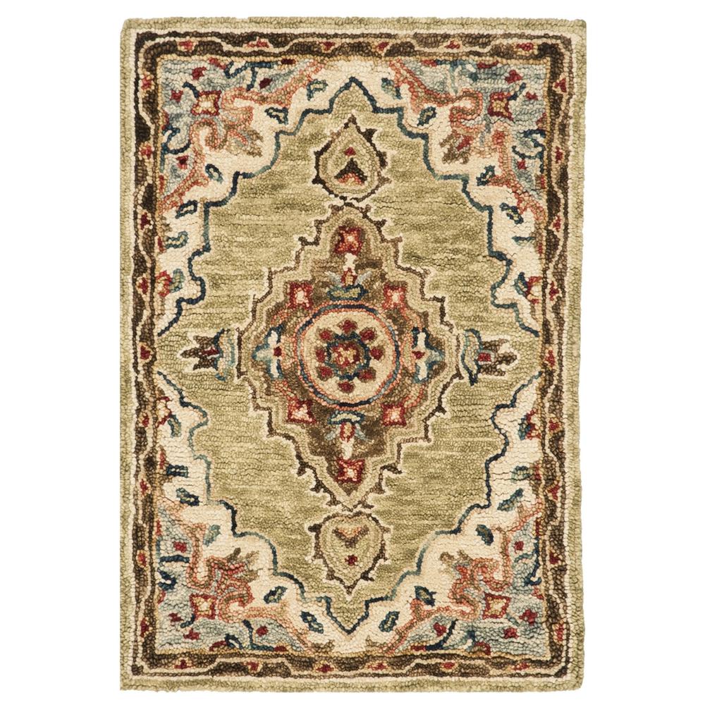 ASPEN, SAGE / BROWN, 2' X 3', Area Rug. Picture 1