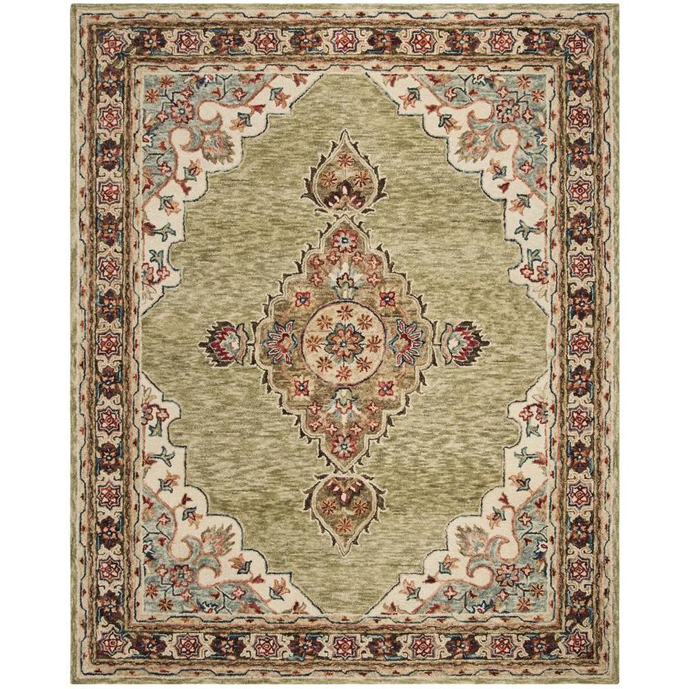 ASPEN, SAGE / BROWN, 8' X 10', Area Rug. Picture 1