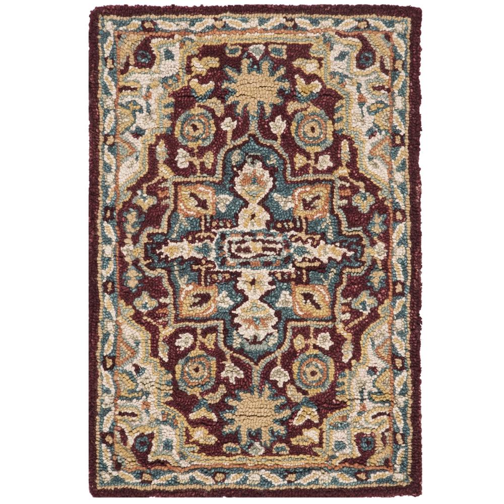 ASPEN, RED / BLUE, 2' X 3', Area Rug, APN507A-2. Picture 1