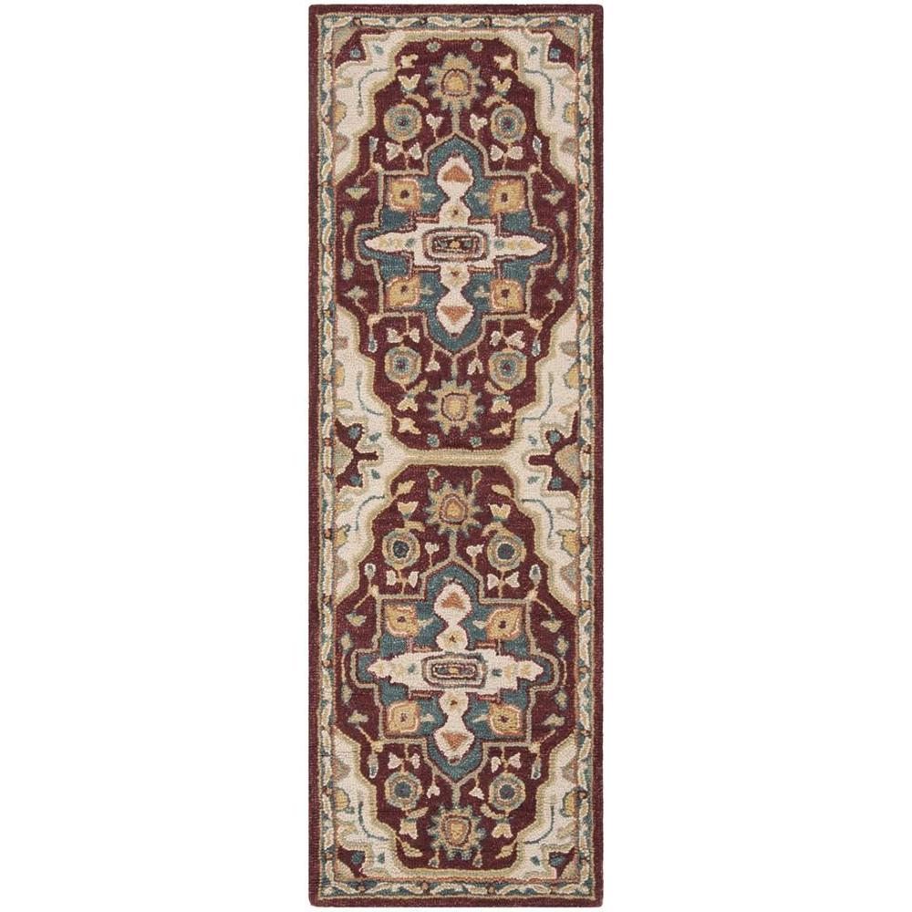 ASPEN, RED / BLUE, 2'-3" X 7', Area Rug, APN507A-27. Picture 1