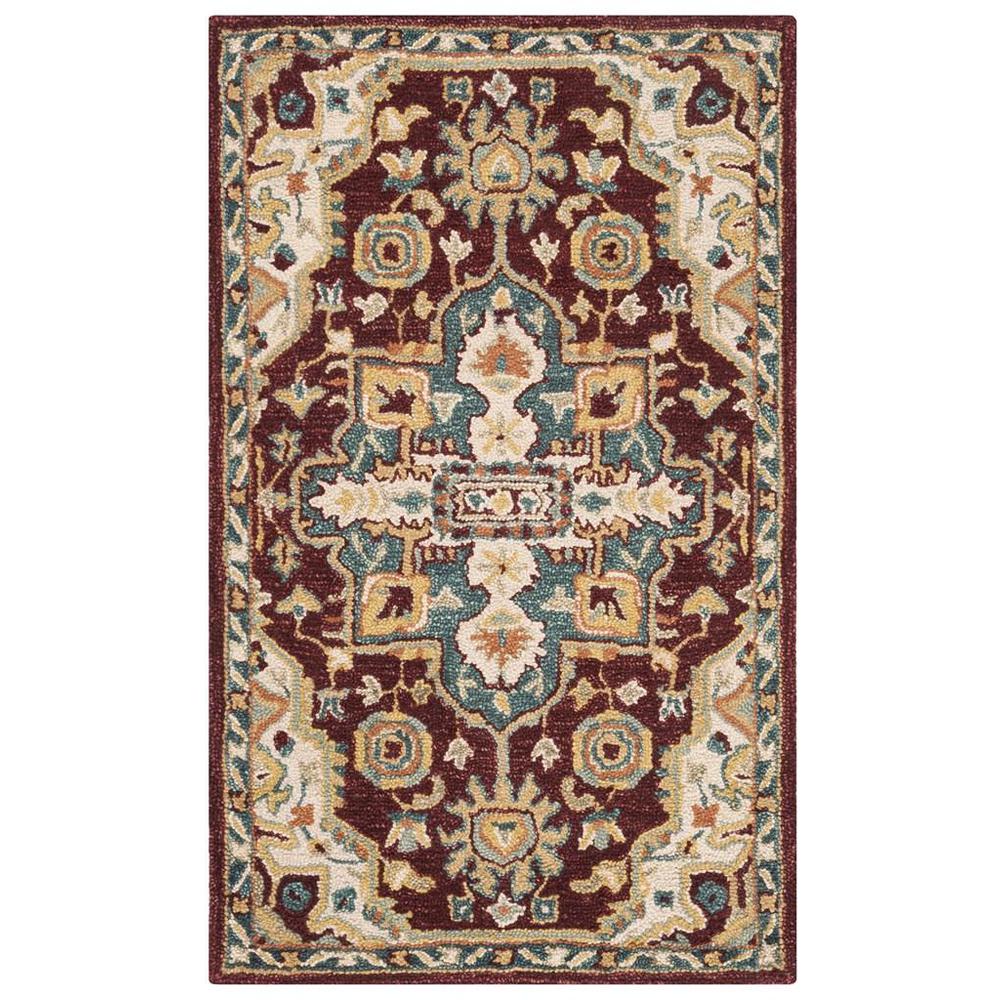 ASPEN, RED / BLUE, 3' X 5', Area Rug, APN507A-3. Picture 1