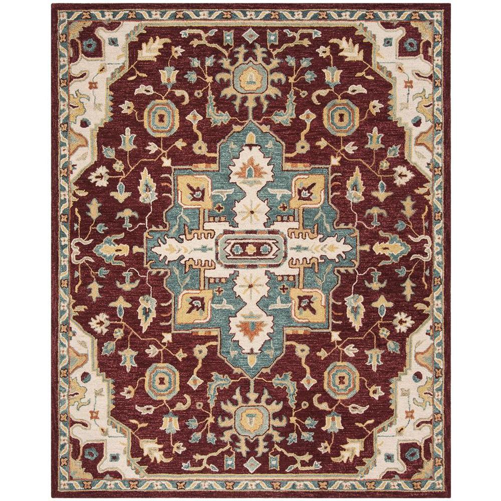 ASPEN, RED / BLUE, 8' X 10', Area Rug, APN507A-8. Picture 1