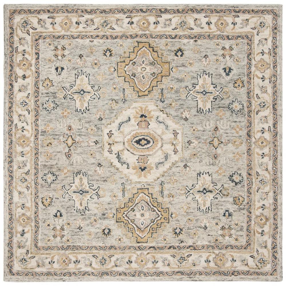 ASPEN, MOSS / IVORY, 7' X 7' Square, Area Rug. Picture 1